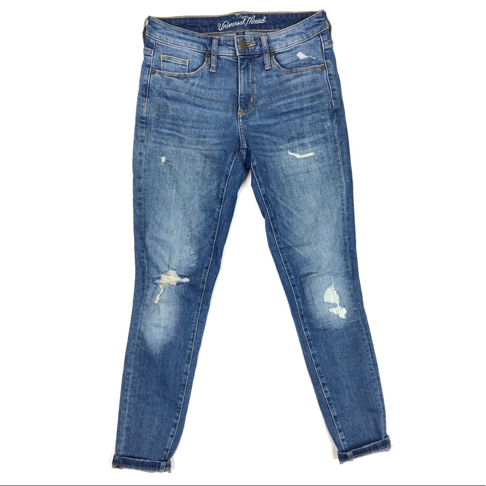 High Rise Skinny Denim Jeans - Picture 2 of 14